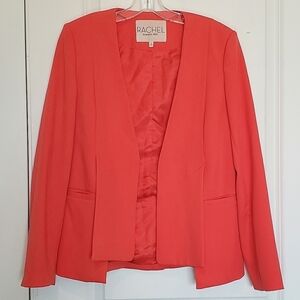 RACHEL Rachel Roy Split Front Open Blazer Coral 6